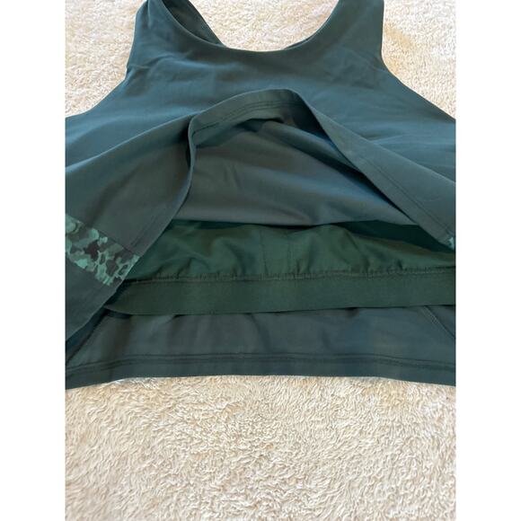 Athleta Conscious Crop Serene 3X Green Abstract Print NEW Tank D-DD Built in Bra - Picture 4 of 10